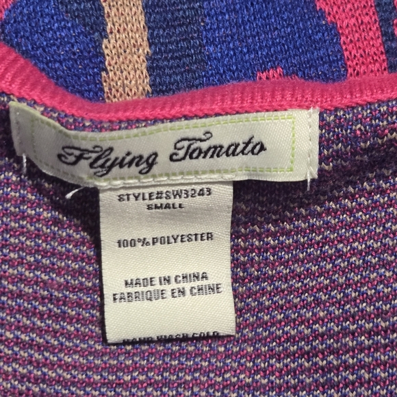 Flying Tomato Aztec Colorful Fit & Flare Knit Sweater Dress Size Small SW3423 - Picture 8 of 9
